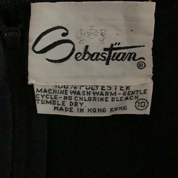 SOLD! VINTAGE Sebastian Black Maxi Dress - Picture 7 of 8